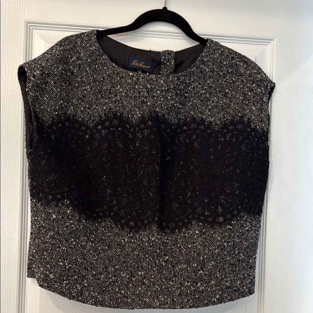 Luisa Spagnoli size M  Black lace  Women's Top From Italy